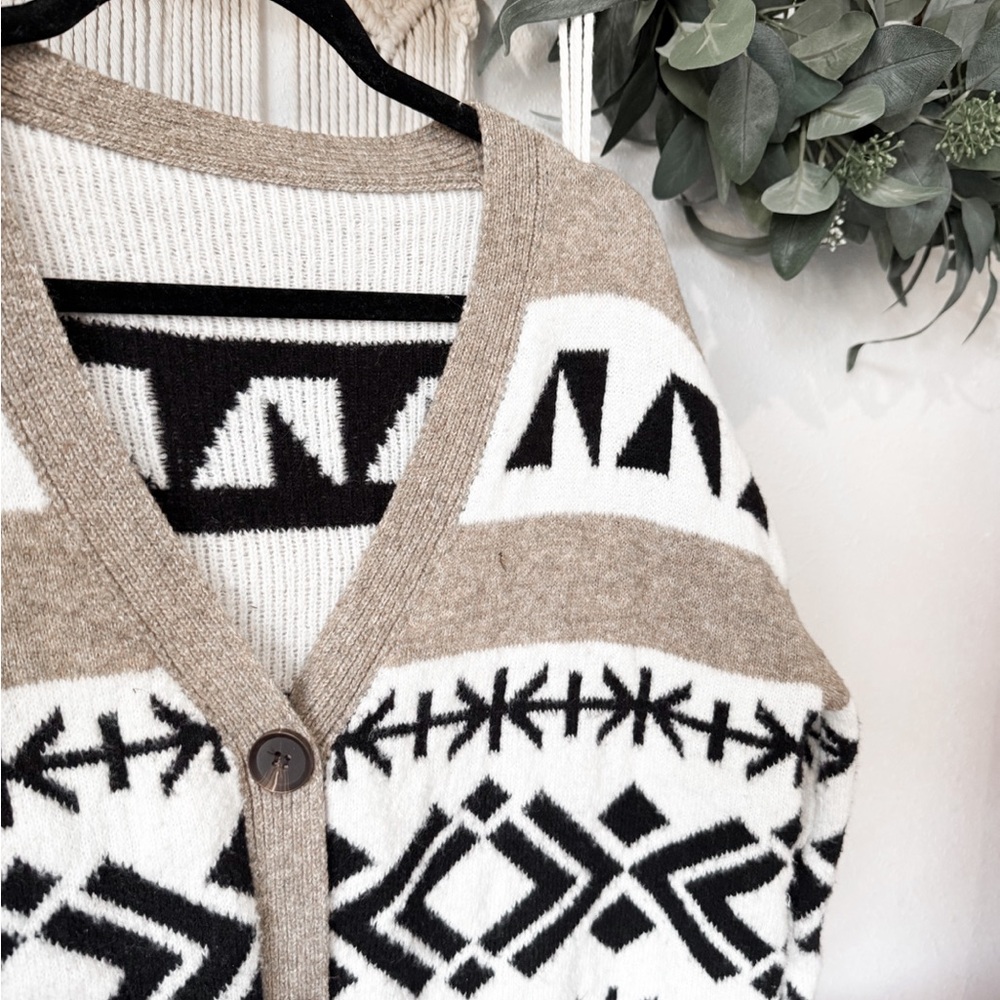 Aztec Oversized Sweater - Size Large